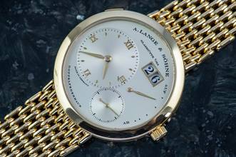 Thumbnail von A. Lange & Söhne Lange 1 151.021 | 18k Yellowgold | orig. Goldbracelet | Caliber L901.0