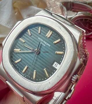  Patek Philippe Nautilus 3800/1 Nautilus Stahl Blue Box + Papiere aus Erstbesitz Wempe 1995-Verfügbar Full-Set-Aus 1 Besitz ! Unpoliert !!! 