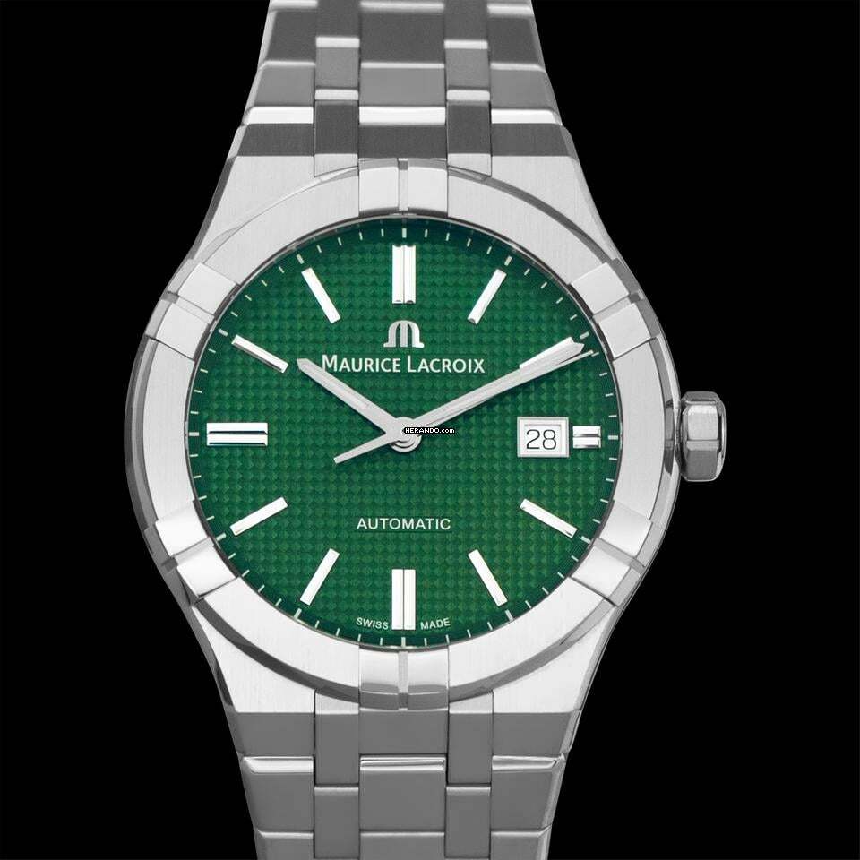 Thumbnail von Maurice Lacroix AIKON AI6008-SS00F-630-D - Aikon Automatic Green Dial Stainless Steel Men's Watch </h1>