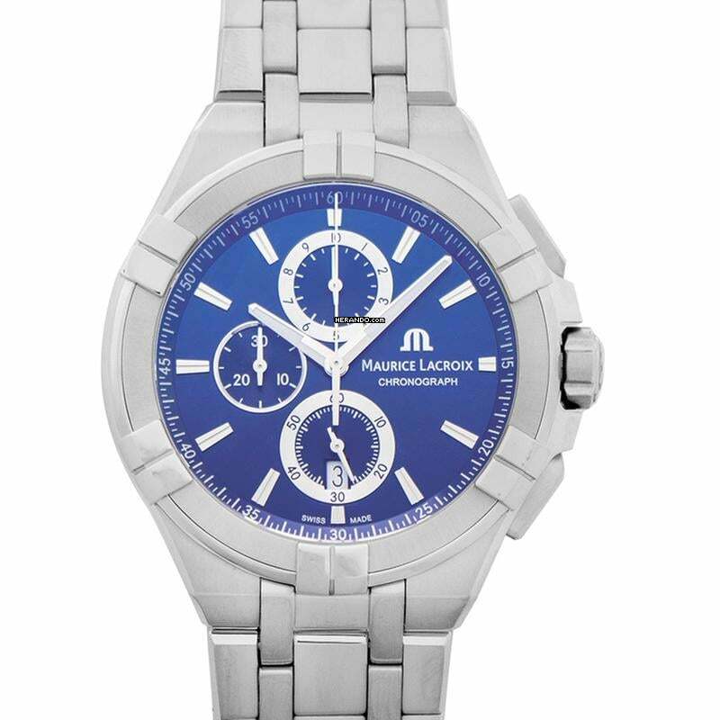  Maurice Lacroix AIKON AI1018-SS002-430-1 - Aikon Quartz Blue Sun Brushed Dial Steel Men's Watch </h1> 