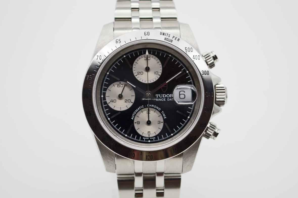  Tudor Prince Date Chonograph 79280 Newman Dial mit Box & Papieren </h1> 