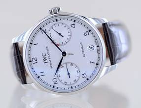 Thumbnail von IWC Portugieser Automatik Platinum Limited silver Dial 7-Tage Werk Automatik 42mm rar </h1>