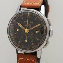 Thumbnail von Heuer Vollkalender Chronograph Vintage Valjoux 72c </h1>