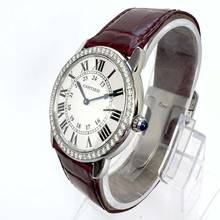 Thumbnail von Cartier Ronde Solo de Cartier Date 36mm Quartz Steel 1TCW DIAMOND Watch </h1>