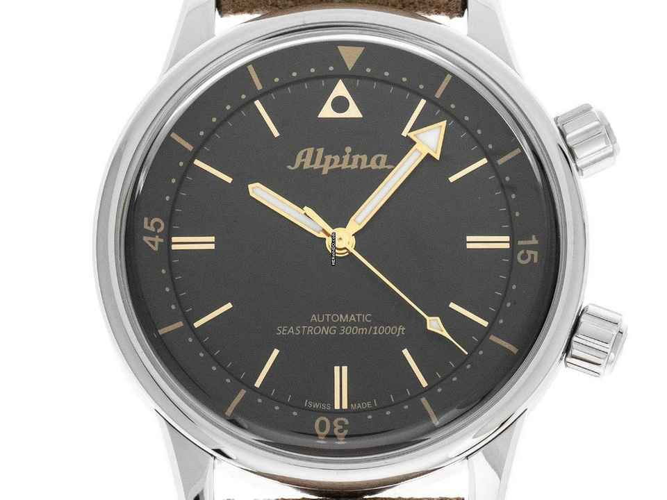  Alpina Seastrong Diver 300 Heritage Stahl Automatik Armband Leder 42mm Ref.AL-520BY4H6 Box&Pap. Full Set Neu 