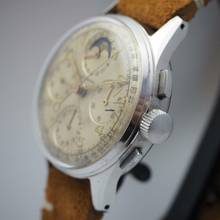 Thumbnail von Tourneau Chronograph Rattrapante Schleppzeiger Moon Calendar Venus 190 ULTRA RARE