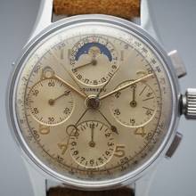 Thumbnail von Tourneau Chronograph Rattrapante Schleppzeiger Moon Calendar Venus 190 ULTRA RARE