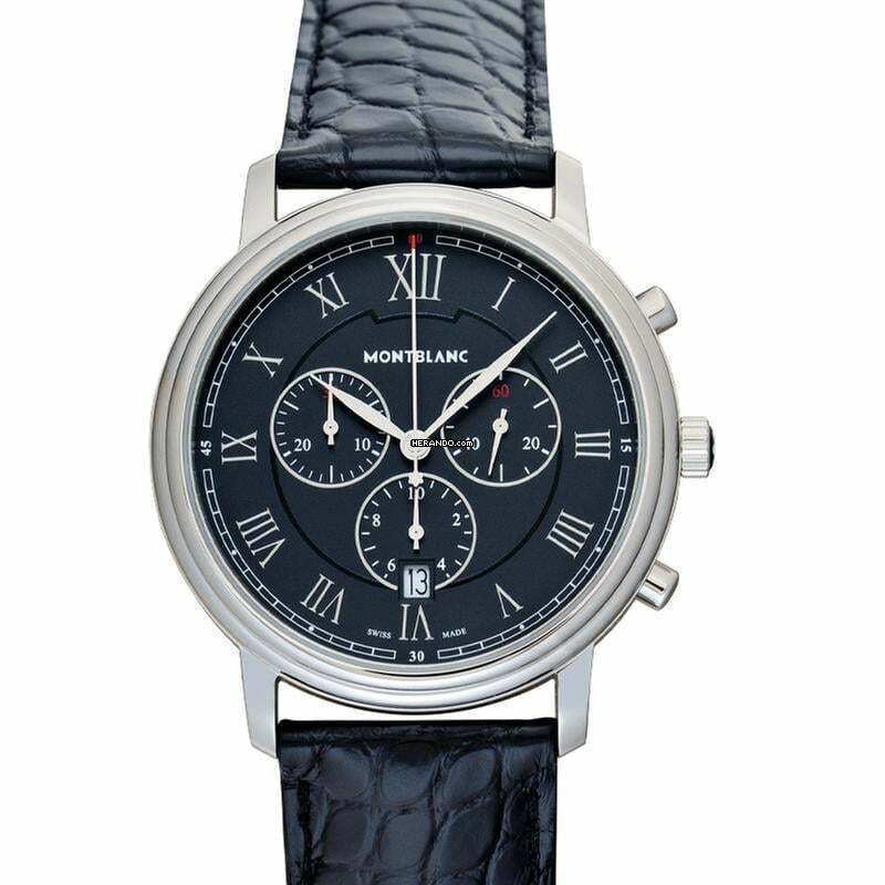  Montblanc Tradition 117047 - Tradition Quartz Black Dial Stainless Steel Men's Watch </h1> 