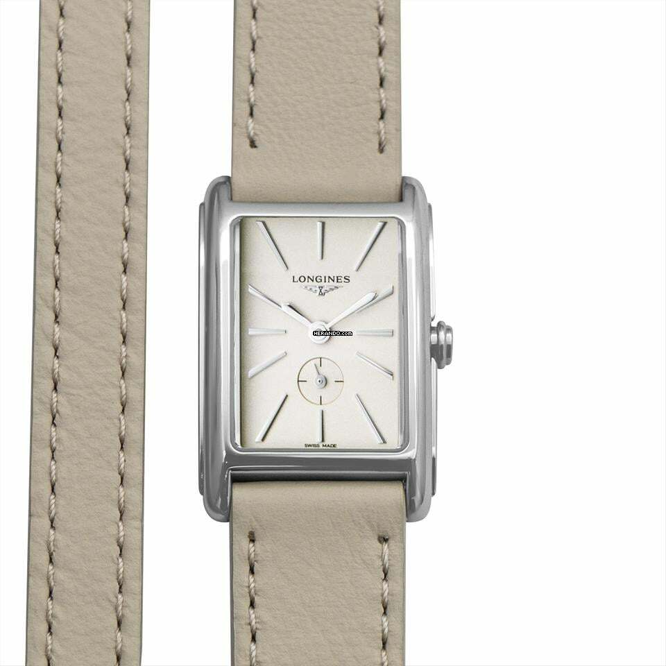 Longines DolceVita L52554792 - DolceVita Quartz Beige Dial Stainless Steel Ladies Watch </h1>