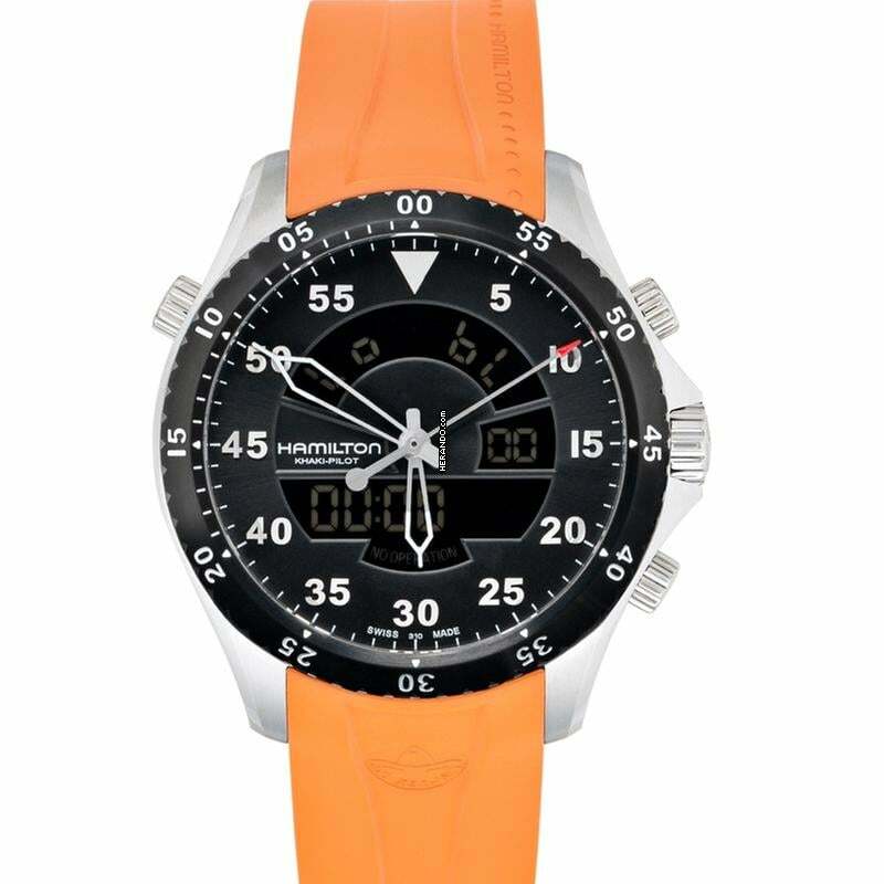 Hamilton Khaki Flight Timer H64554431 - Khaki Aviation Quartz Black Dial Stainless Steel Men's Watch </h1>