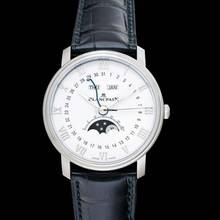 Thumbnail von Blancpain Villeret Quantième Complet 6654-1127-55B - Villeret Quantième Complet 40mm Stainless Steel / White </h1>