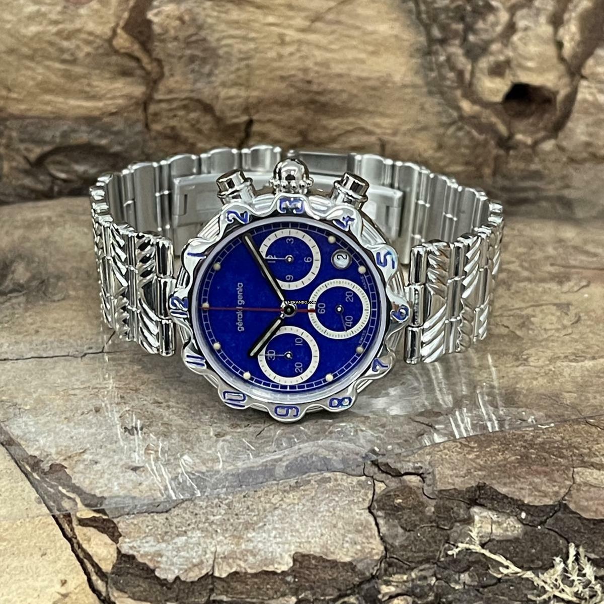 Thumbnail von Gérald Genta Platin Vintage Chronograph - Ref. G340.7 146 Gramm </h1>