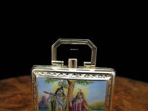 Thumbnail von Ebel 9kt 375 Gold Reiseuhr Klappuhr Taschenuhr Carré Form </h1>