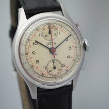 Thumbnail von Telda Chronograph Vintage Stahl Leder Venus 170 top </h1>