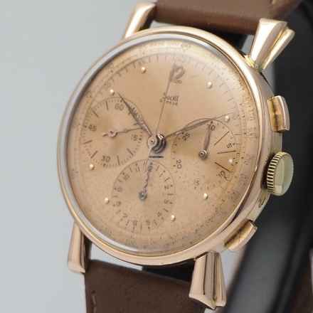  Solvil Vintage Solvil Chronograph Valjoux 72 Rosegold 18k/750 rare </h1> 