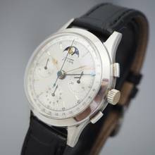 Thumbnail von Telda Chronograph Moonphase Vintage Limited Edition 130 , Silber 925 Venus 187 ULTRA Rare </h1>