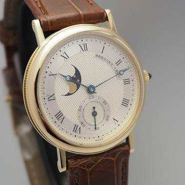  Breguet Klassik Moonphase Gold 18k/750 Box+Papiere+Servie neu  