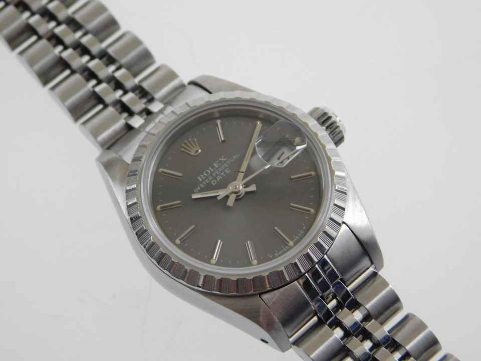  Rolex Oyster Perpetual Lady Date Datejust Stahl 26 mm Saphirglas Ghostdial wie Neu </h1> 