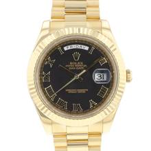 Thumbnail von Rolex Day-Date II Yellow Gold Black Roman Dial </h1>