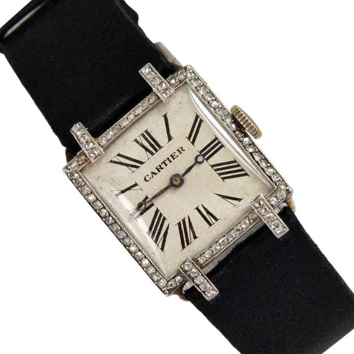  Cartier Lady Art Deco Cocktail watch Platinum and Diamond 1920’s  