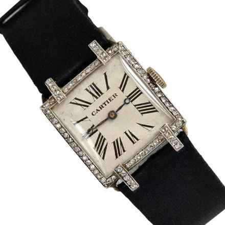  Cartier Lady Art Deco Cocktail watch Platinum and Diamond 1920’s  