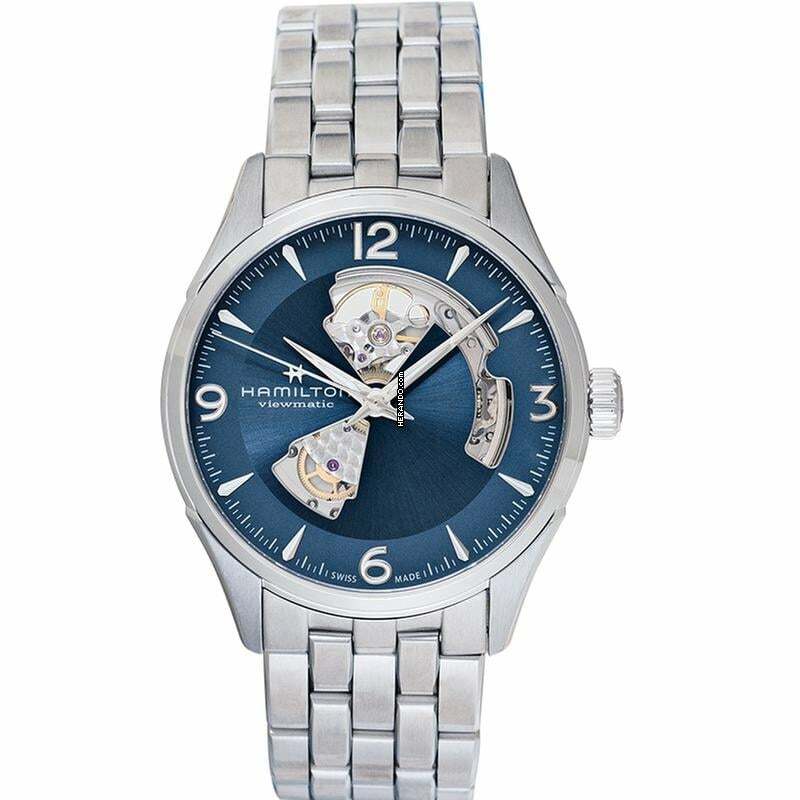 Hamilton Jazzmaster Open Heart H32705142 - Jazzmaster Open Heart Automatic Blue Dial Stainless Steel Men's Watch </h1>
