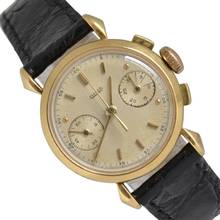 Thumbnail von Jaeger-LeCoultre Chronograph Baby very rare caliber 290 yellow gold 18KT 1937's </h1>