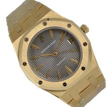 Thumbnail von Audemars Piguet Royal Oak 4100BA midsize 35MM grey purple dial yellow gold 18KT 1978’s </h1>