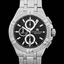 Thumbnail von Maurice Lacroix AIKON AI1018-SS002-330-1 - Aikon Quartz Black Sun Brushed Dial Steel Men's Watch </h1>