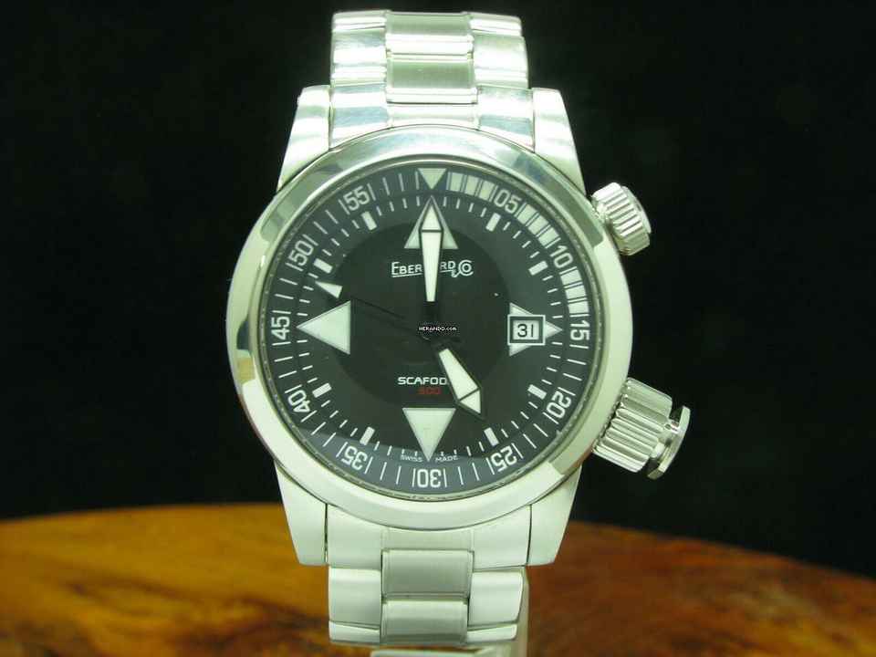  Eberhard & Co. Scafo Scafodat 500 Edelstahl Automatic Herrenuhr / 41025 / Taucheruhr </h1> 