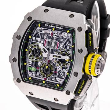  Richard Mille RM 011 11-03 Ti Titanium Yellow Green NEW Unworn Full Set 2020 
