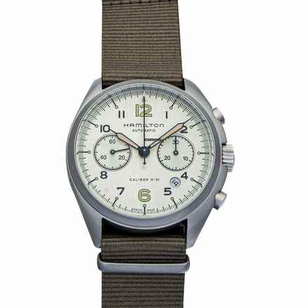  Hamilton Khaki Pilot Pioneer H76456955 - Khaki Aviation Automatic Beige Dial Stainless Steel Men's Watch </h1> 