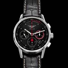Thumbnail von Longines Column-Wheel Chronograph L47544524 - Heritage Automatic Black Dial Stainless Steel Men's Watch </h1>