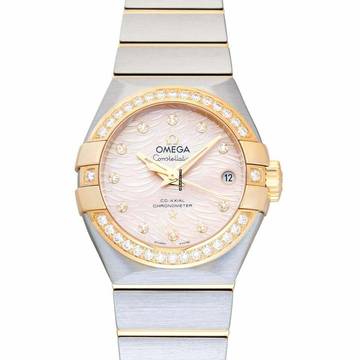  Omega Constellation Ladies 123.25.27.20.57.005 - Constellation Automatic Pink Dial 18kt Yellow Gold Ladies Watch </h1> 