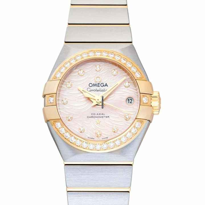 Omega Constellation Ladies 123.25.27.20.57.005 - Constellation Automatic Pink Dial 18kt Yellow Gold Ladies Watch </h1> 