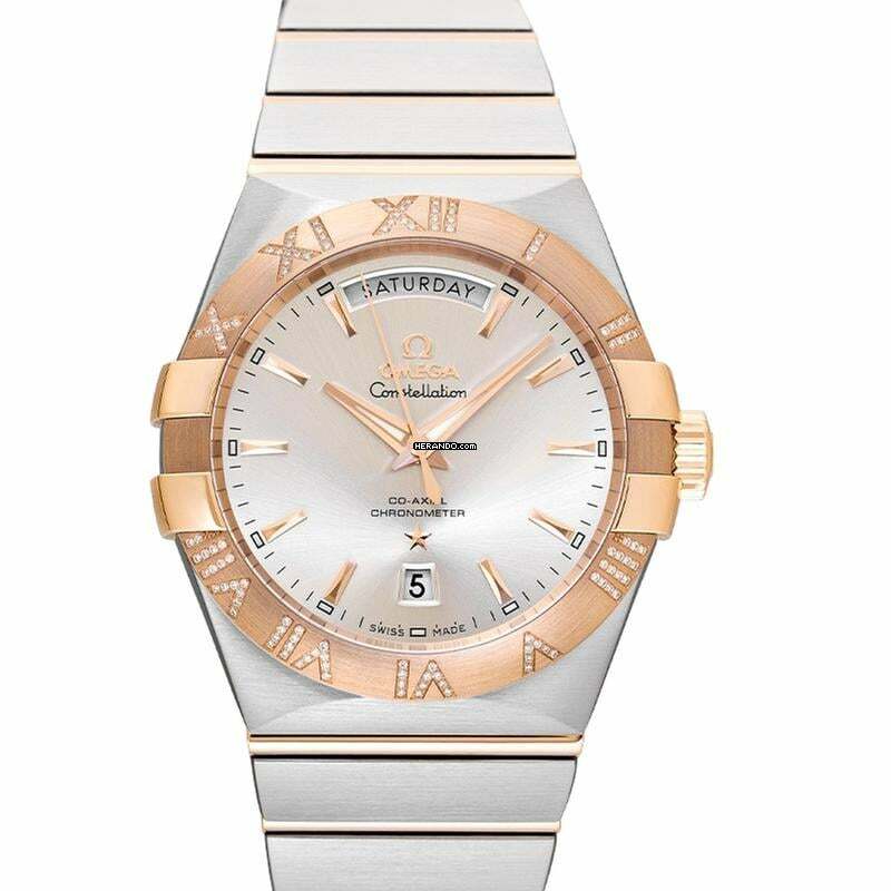 Omega Constellation Day-Date 123.25.38.22.02.001 - Constellation Automatic Silver Dial 18kt Rose Gold Men's Watch </h1>