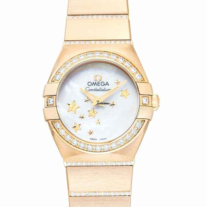  Omega Constellation Quartz 123.55.24.60.05.002 - Constellation Quartz Mother of pearl Dial 18kt Yellow Gold Ladies Wa </h1> 