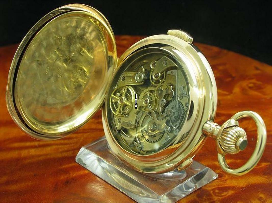 Thumbnail von Tempora 14kt 585 Gold Savonette Taschenuhr Chronograph Minuten Repetition </h1>