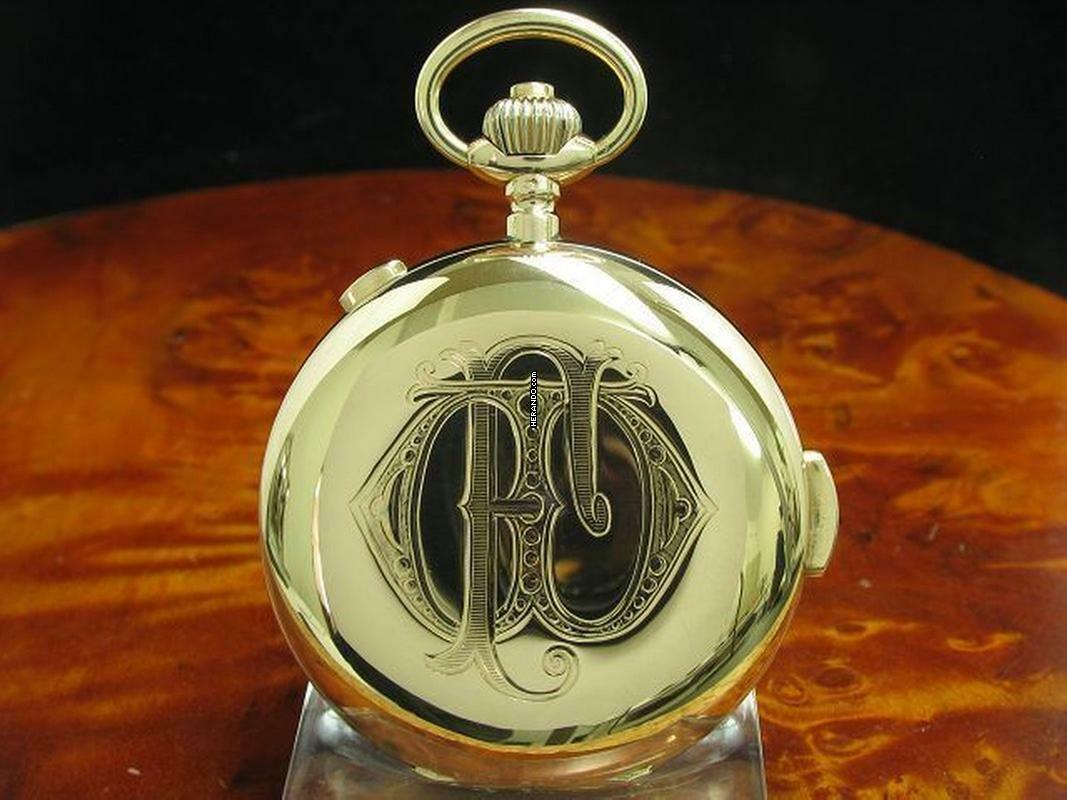 Thumbnail von Tempora 14kt 585 Gold Savonette Taschenuhr Chronograph Minuten Repetition </h1>