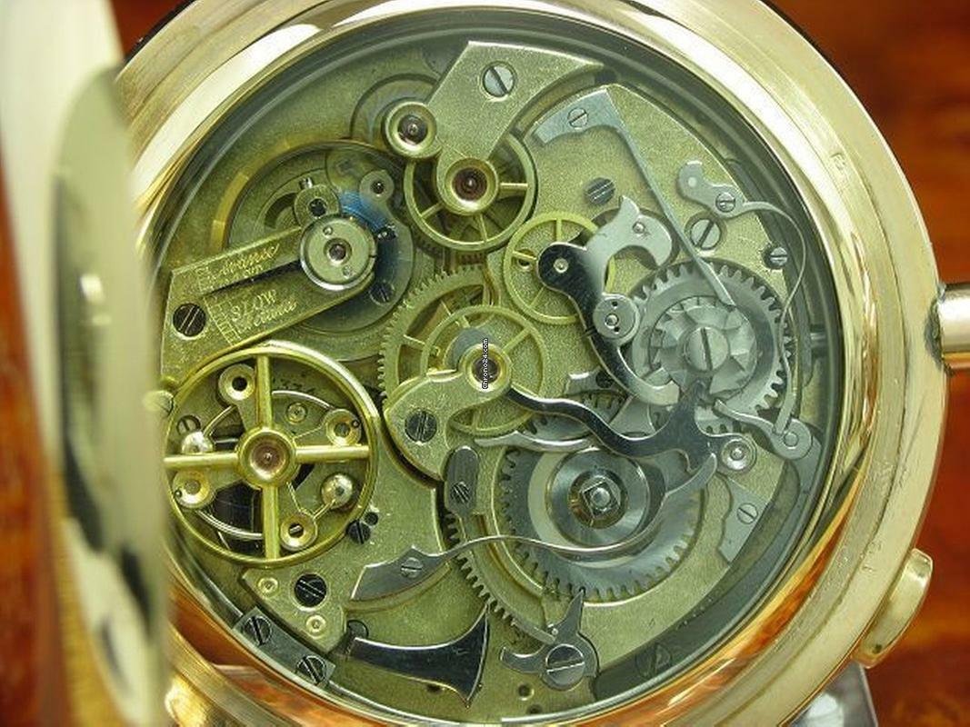 Thumbnail von Tempora 14kt 585 Gold Savonette Taschenuhr Chronograph Minuten Repetition </h1>