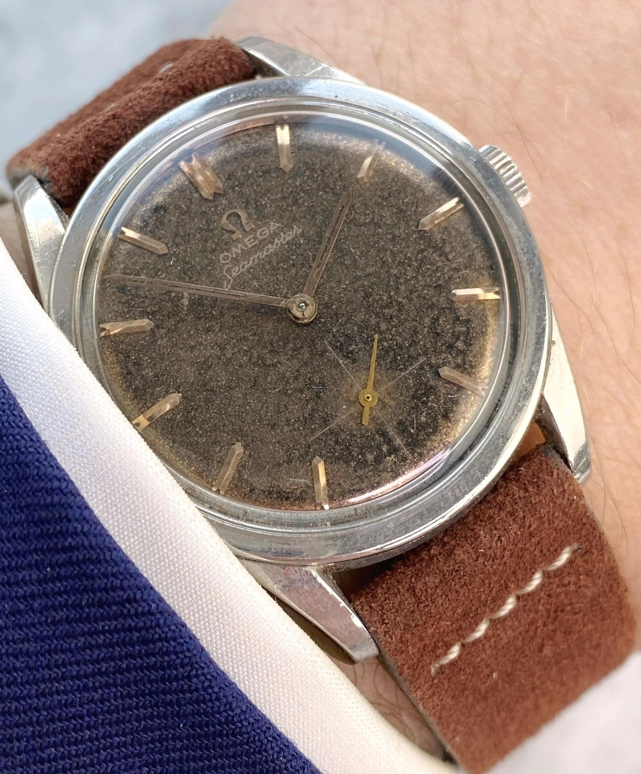  Omega Seamaster Unrestored Chocolate Copper Dial Seamaster Vintage 2937 2937 