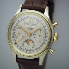 Thumbnail von Doxa Wyler Incaflex Chronograph full Calendar Vollkalender Valjoux 88 ULTRA RARE