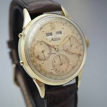 Thumbnail von Minerva Chronograph Vintage Valjoux 72 Gold 18k/750 </h1>