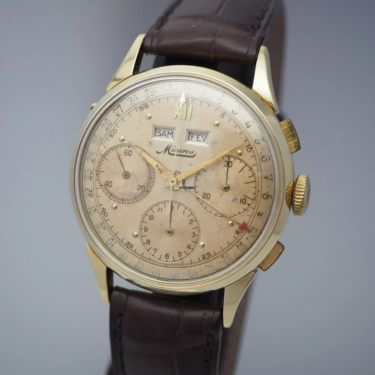 Minerva Chronograph Vintage Valjoux 72 Gold 18k/750 </h1>