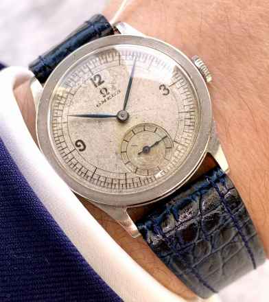  Omega Classic 32mm Calatrava Art Deco Sector Dial Steel Vintage vintage 