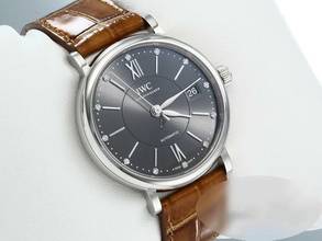 Thumbnail von IWC Portofino Automatic 37 Mm Iw4581 Edelstahl Diamanten Automatik Leder Stahl Steel </h1>