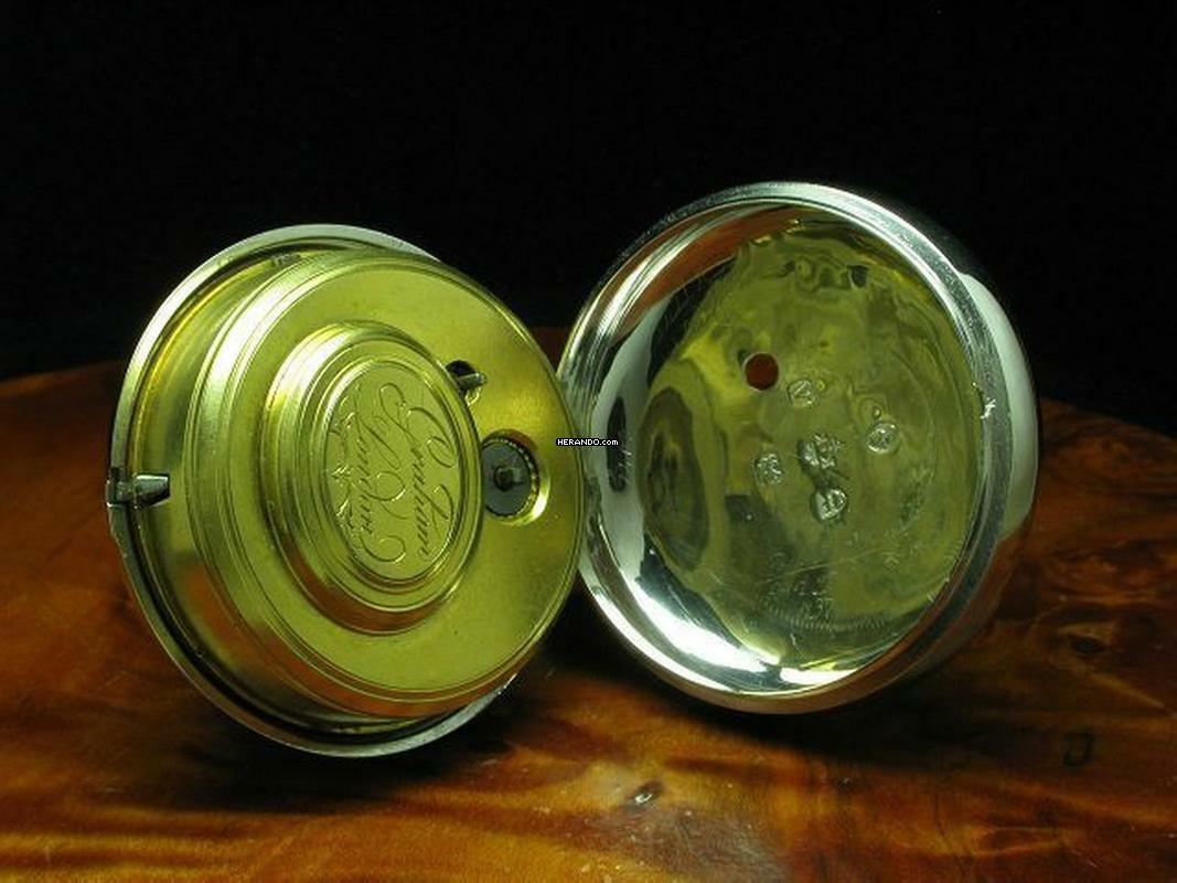 Thumbnail von Graham Silverstone London 925 Silber Open Face Spindeltaschenuhr Mit Schnecke & Kette </h1>