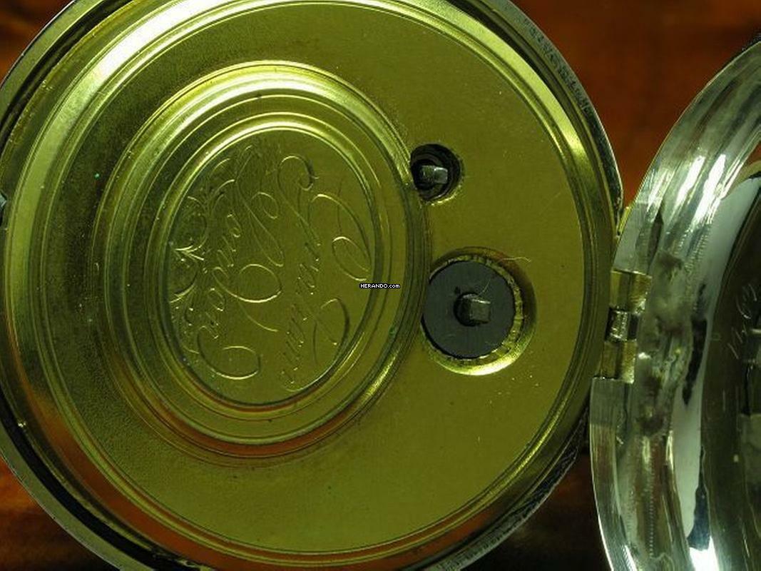 Thumbnail von Graham Silverstone London 925 Silber Open Face Spindeltaschenuhr Mit Schnecke & Kette </h1>