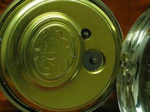 Thumbnail von Graham Silverstone London 925 Silber Open Face Spindeltaschenuhr Mit Schnecke & Kette </h1>