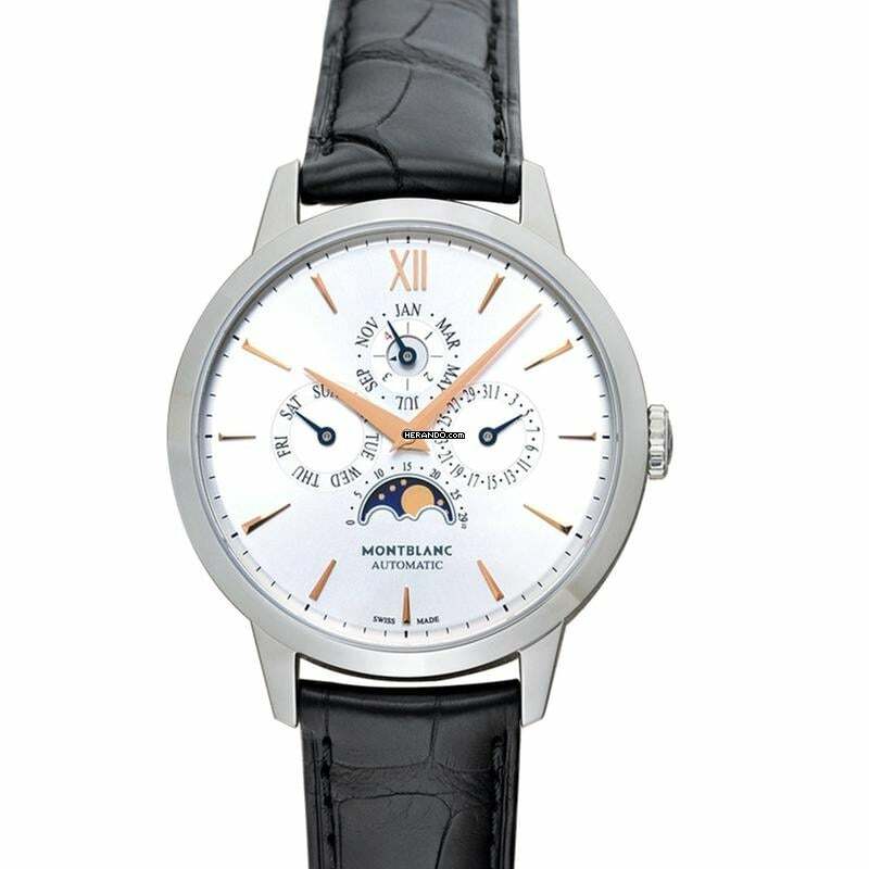  Montblanc Heritage Spirit 110715 - Meisterstuck Heritage Automatic White Dial Stainless Steel Unisex Watch </h1> 